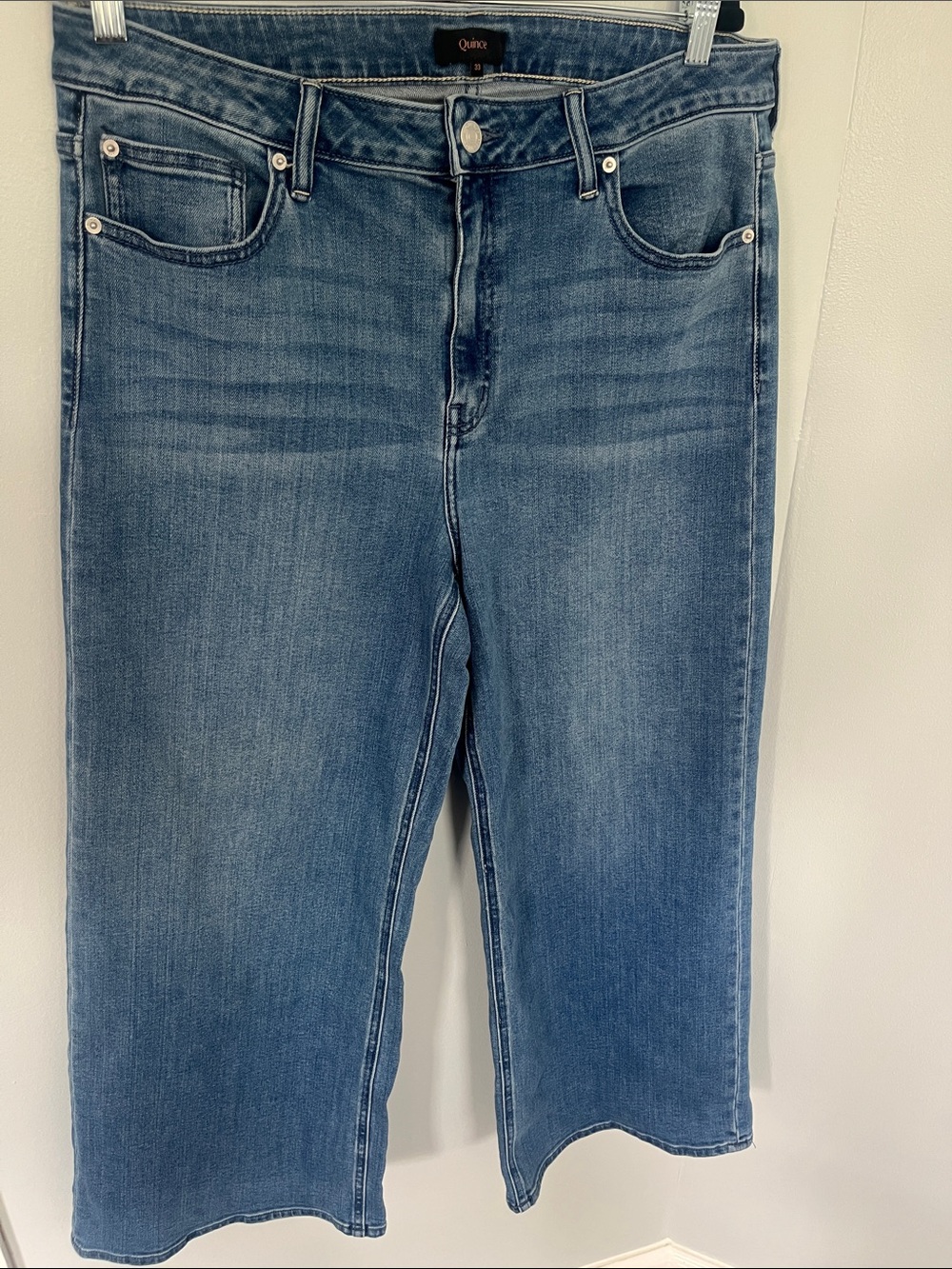 Quince Women’s Wide Leg Light Blue Relaxed Jeans